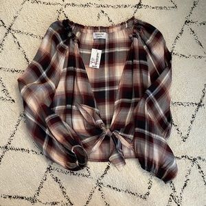 Front tie flannel